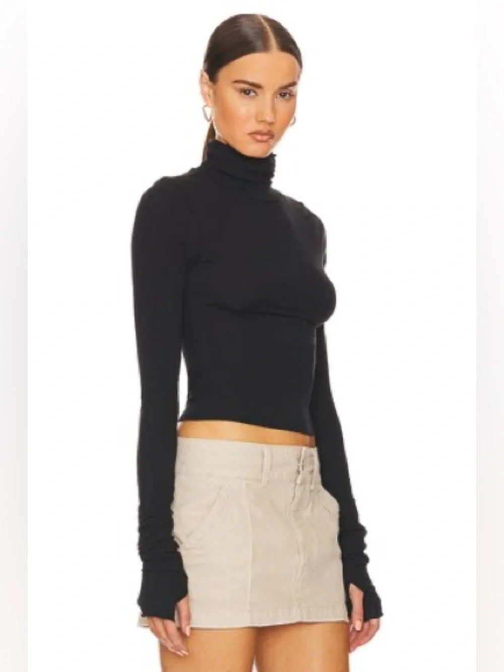 HELSA Long Sleeve Turtleneck in 2nd Skin Jersey